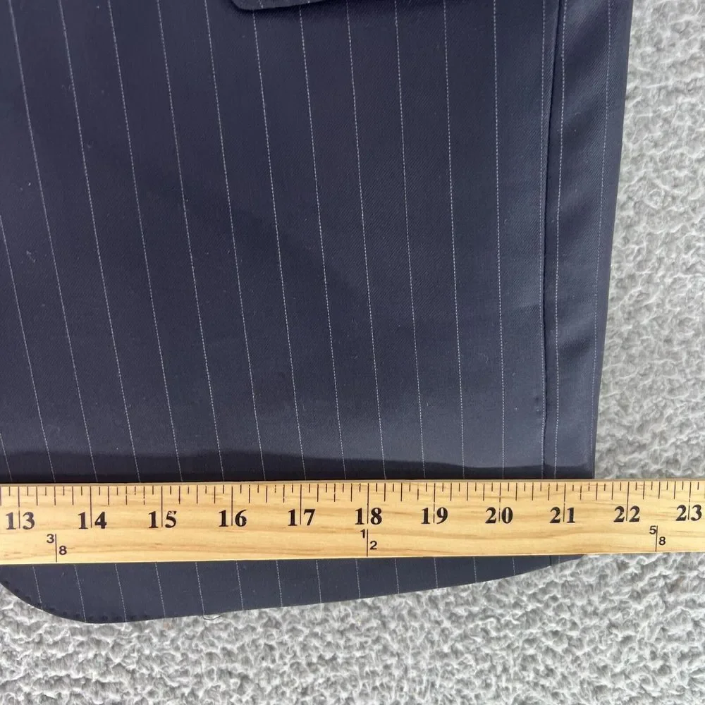 Jos. A. Bank Signature Gold Mens Blazer Black Striped Suit Jacket Sport Coat 43R